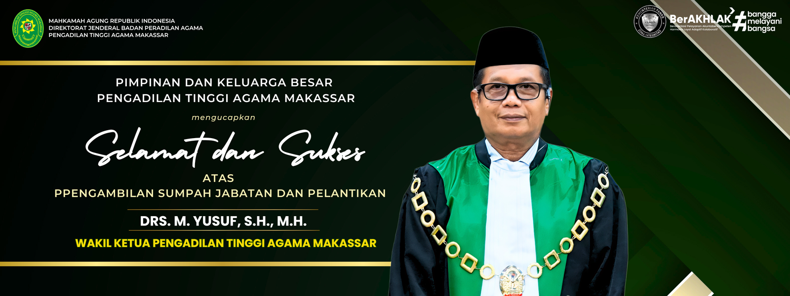 Ucapan Selamat Wakil KPTA Yusuf